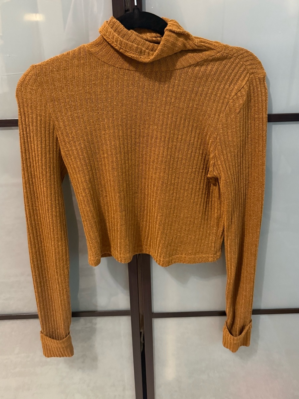 Ribbed Mock Neck Women's Sweater